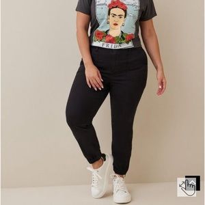 Comfort Flex Waistband Classic Fit Jogger Stretch Twill High-Rise Pant Black